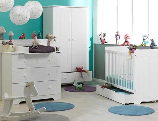 Acheter un lit bébé : la gamme oslo blanc Meubles de chambre pour enfant