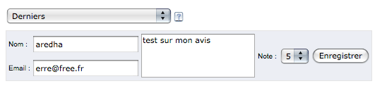 édition du contenu des avis client