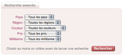 Exemple de moteur de recherche avancée