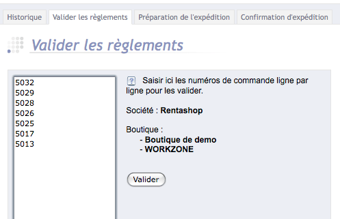 Validation par lots de vos r&egrave;glements