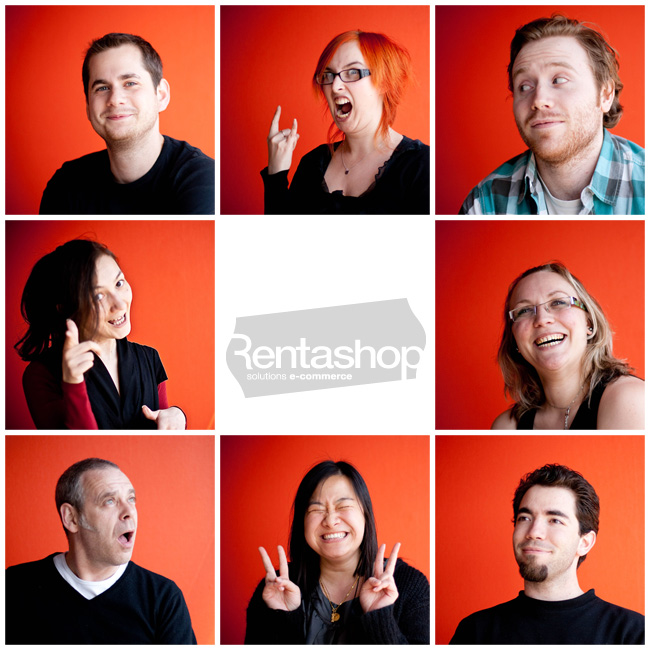 Petit portrait de famille de l'&eacute;quipe Rentashop